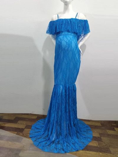 Nėriniuota suknelė nėščiosioms, skirta fotosesijai, ilga maxi suknelė, vakarinė nėštumo suknelė Fotografijos reikmenys nėščioms moterims Kūdikių dušo suknelė