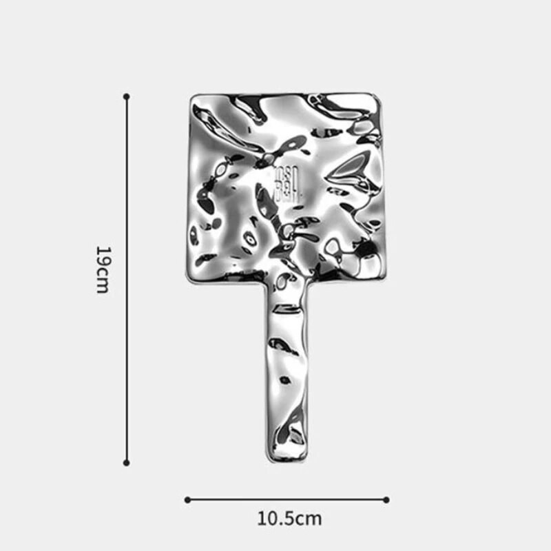 Ins Liquid Shape Square Mirror Mini Rokā turams galddatora kosmētikas kosmētikas spogulis ceļojumu metālisks pārnēsājams skaistumkopšanas spogulis rokassomiņai