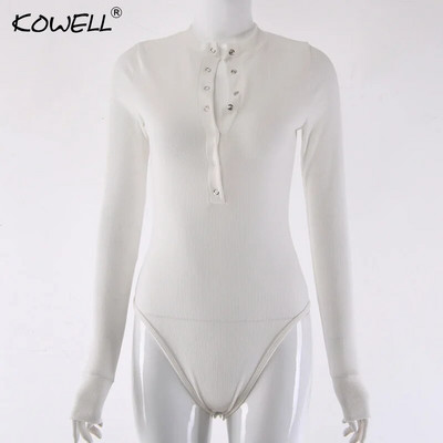 Új stílusú tavaszi, hosszú ujjú, alkalmi női body, divatos O-nyak, vékony, szexi női nadrág Téli, karcsú női jumpsuit