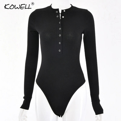 Új stílusú tavaszi, hosszú ujjú, alkalmi női body, divatos O-nyak, vékony, szexi női nadrág Téli, karcsú női jumpsuit