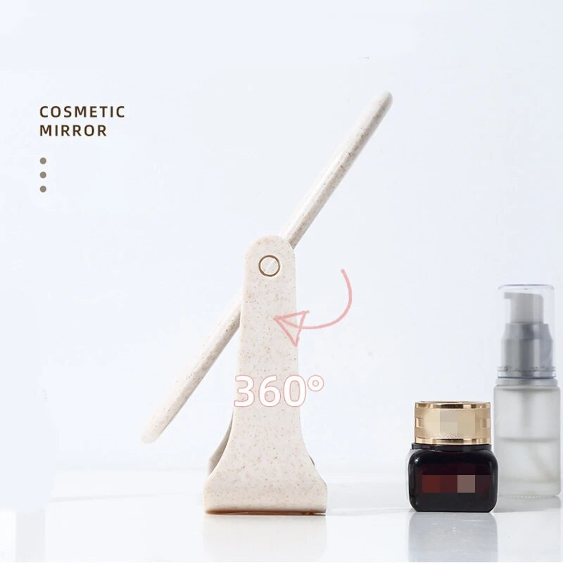 Little Bear makiažo veidrodis Moteriškas makiažo darbalaukis mielas besisukantis mados veidrodis ovalus stačiakampio formos moteriškas kosmetinis veidrodis