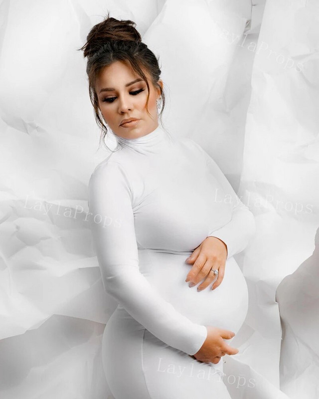 Grūtnieču kleitas ar garām piedurknēm fotosesijai kroku blūza midi kleita sieviešu ballīšu fotografēšana grūtniecēm dušas drēbes