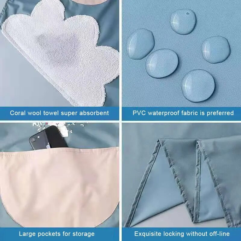 Buitinė virtuvė maisto gaminimo prijuostė Rankų valymas Aliejui atsparus vandeniui atsparus Vyrams Moterims Suaugusiųjų juosmuo Mada Kava Kombinezonai Nuvalykite rankas Prijuostė