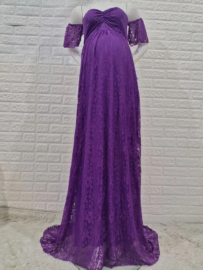 Grūtnieču kāzu kleita Seksīga mežģīņu fotografēšanas rekvizīti Grūtnieces Fotosesija Grūtnieces Mazuļa duša Apģērbs Kokvilnas Maxi kleita