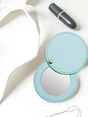 1 τεμ. Πτυσσόμενος καθρέφτης τσέπης PU καλλυντικός καθρέφτης Μίνι στρογγυλός καθρέφτης μακιγιάζ Εργαλείο μακιγιάζ ταξιδιού Pop-up Design Στρογγυλό σχήμα Φορητό DIY