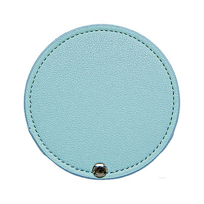 1PC salokāms kabatas spogulis PU kosmētiskais spogulis mini apaļš grima spogulis ceļojumu grima rīks uznirstošais dizains apaļas formas DIY pārnēsājams