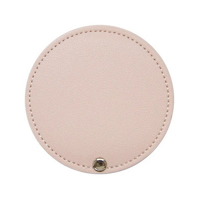 1PC salokāms kabatas spogulis PU kosmētiskais spogulis mini apaļš grima spogulis ceļojumu grima rīks uznirstošais dizains apaļas formas DIY pārnēsājams