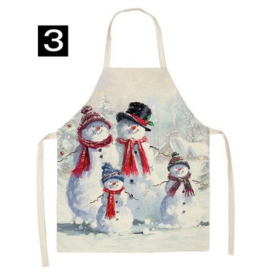 Kalėdų puošmena Kalėdų Senelis Raudona Prijuostė be rankovių Lininė virtuvės prijuostė Moterų namuose Maisto gaminimas Kepimas Juosmuo Seilinukas Prijuostė Delantal
