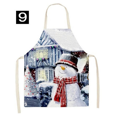 Kalėdų puošmena Kalėdų Senelis Raudona Prijuostė be rankovių Lininė virtuvės prijuostė Moterų namuose Maisto gaminimas Kepimas Juosmuo Seilinukas Prijuostė Delantal