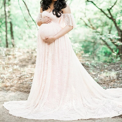 Eleganta mežģīņu kleita grūtnieču kleita fotografēšanai foto sesijas rekvizīti Kleitas grūtniecēm Apģērbs Grūtniecības kleita fotosesijai