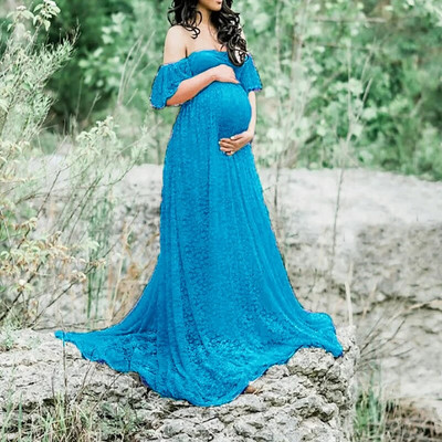 Eleganta mežģīņu kleita grūtnieču kleita fotografēšanai foto sesijas rekvizīti Kleitas grūtniecēm Apģērbs Grūtniecības kleita fotosesijai