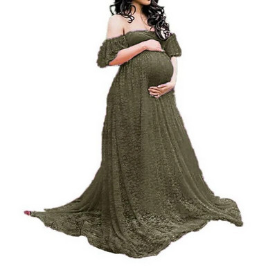 Eleganta mežģīņu kleita grūtnieču kleita fotografēšanai foto sesijas rekvizīti Kleitas grūtniecēm Apģērbs Grūtniecības kleita fotosesijai