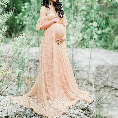 Eleganta mežģīņu kleita grūtnieču kleita fotografēšanai foto sesijas rekvizīti Kleitas grūtniecēm Apģērbs Grūtniecības kleita fotosesijai