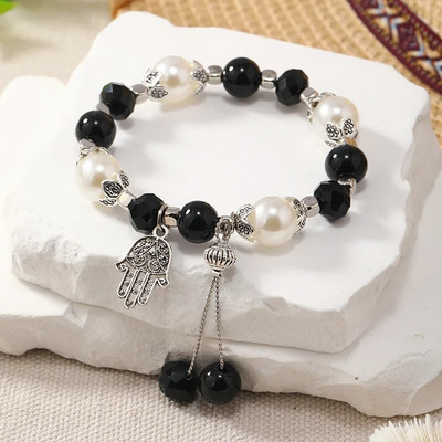 Jauna moderna kristāla zvaigznes pērļu rokassprādze sievietēm, salda korejiešu 2 slāņu estētiskā šarms rokassprādzes Y2K rotaslietas ballītes dāvanas