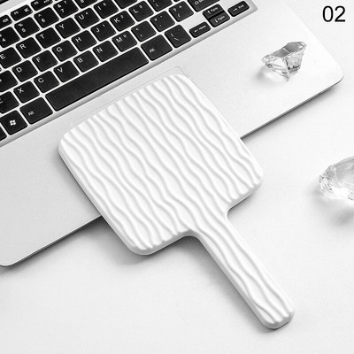 1Gb Square Mirror Mini Rokā turams galddatora kosmētikas spogulis kosmētikas spogulis ceļojumu metāla pārnēsājams skaistumkopšanas spogulis