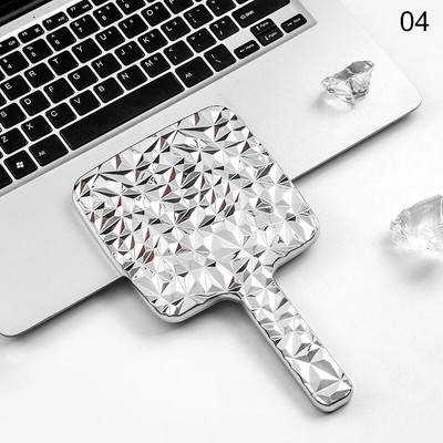 1Gb Square Mirror Mini Rokā turams galddatora kosmētikas spogulis kosmētikas spogulis ceļojumu metāla pārnēsājams skaistumkopšanas spogulis