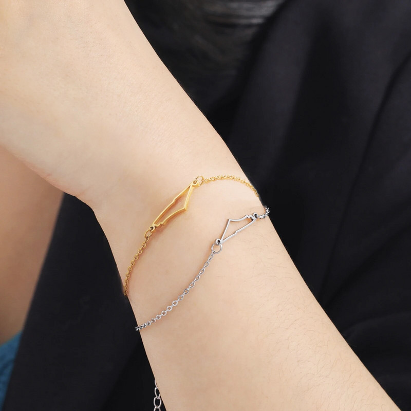 LIKGREAT Ισραήλ Παλαιστίνη Χάρτης Γούρι Βραχιόλι Γεωμετρία Ανοξείδωτες Αλυσίδες Αξεσουάρ Country Geography Κοσμήματα για γυναίκες Ανδρικά