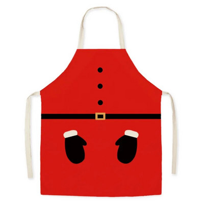 Ziemassvētku cimdu raksts Lina priekšauts bez piedurknēm Mājas dekors Virtuves tīrīšanas rīki Ēdināšana Darba apģērbi Svētku dāvana Manikīra priekšauts