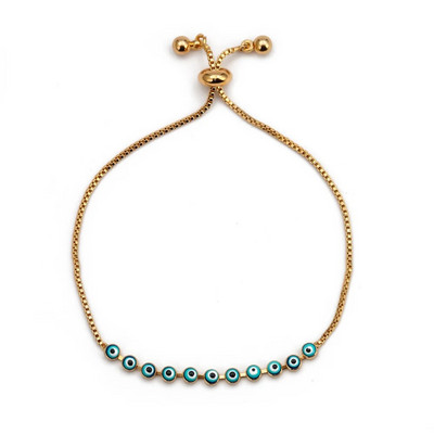 Lucky Eye Cross Heart Fatima Rankų žavesio apyrankė Reguliuojamas lašinamas aliejus Turkish Evil Eye apyrankė moterims, merginoms papuošalai