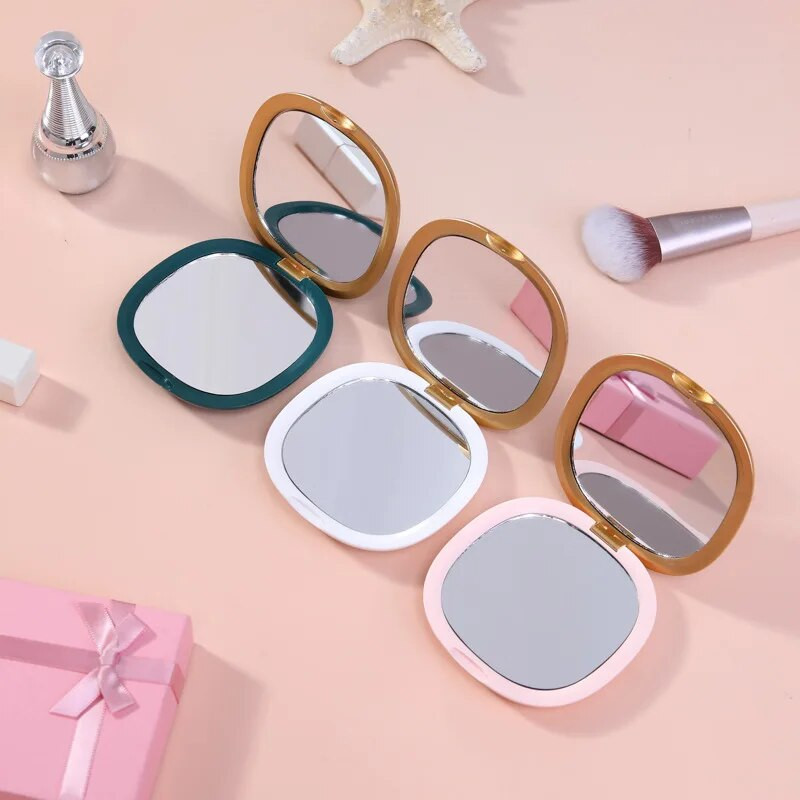 Kompaktiškas makiažo veidrodis kosmetinis didinamasis apvalus kišeninis makiažo veidrodis rankinei Kelioninis krepšys Namų biuro veidrodis moterims зеркало