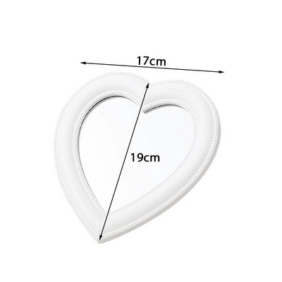 Sirds spogulis Kosmētiskais spogulis Dekoratīvs spogulis Meitenes sirds studentu kopmītņu spogulis Mājas dekors Dzīvojamās istabas apdare Sienu dekors