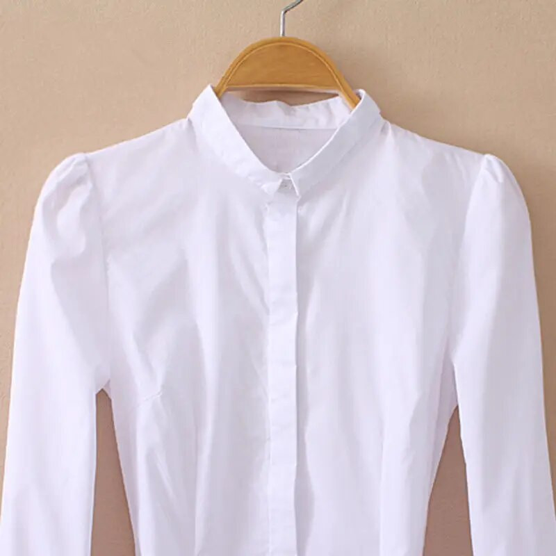 Elegants sieviešu bodijs ar garām piedurknēm, baltas blūzes sievietēm, biroja darba krekls, moderns kombinezons korejiešu dizaina rombos 2020. gada rudens