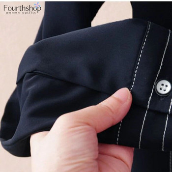 Модни бодита с дълъг ръкав за 2023 г. Дамски бизнес работни униформи Ризи по тялото Блузи Офис дамски горнища Monos Mujer
