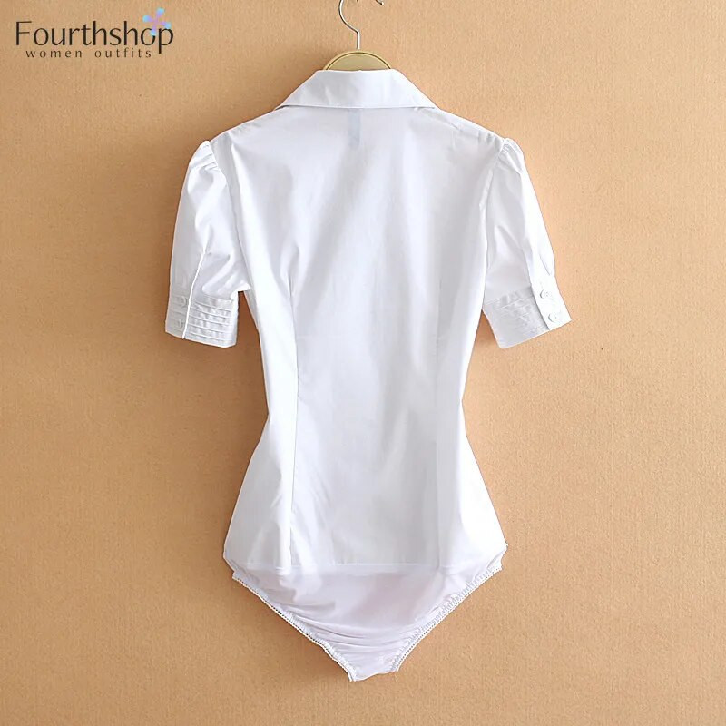 Monos Mujer Body Femme Fashion 2023 Vasaros trumpomis rankovėmis Mėlyni Body Moterys Moteriški Darbo Marškiniai Biuro moteriškos palaidinės palaidinės