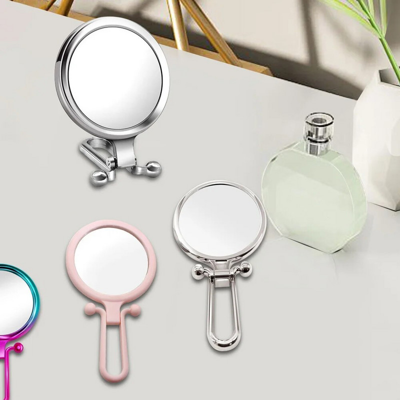Palielinošs kosmētikas spogulis Rokas aplauzums tualetes spogulis salokāms rokas spogulis kabatas spogulis Kompaktie spoguļi grima instrumenti Espejo