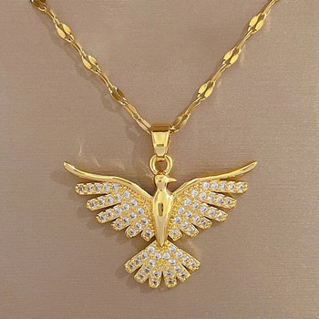 Κλασικό κολιέ φτερών φτερών μόδας για γυναίκες Κομψό κόσμημα για δεξιώσεις γάμου Golden Bird Wings Κολιέ Δώρο γενεθλίων