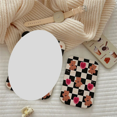 Modes sieviešu spoguļi INS meiteņu multfilma salokāms mazs spogulis grima spogulis studentu kopmītņu galddatora pārnēsājams pārģērbšanās spogulis