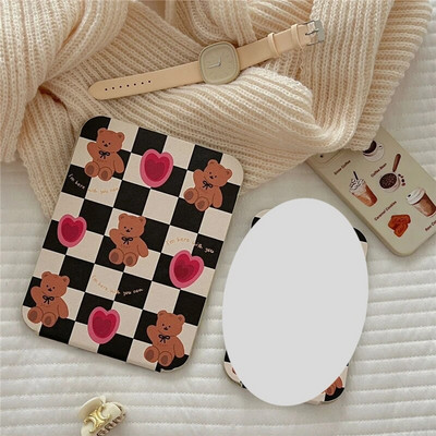 Modes sieviešu spoguļi INS meiteņu multfilma salokāms mazs spogulis grima spogulis studentu kopmītņu galddatora pārnēsājams pārģērbšanās spogulis