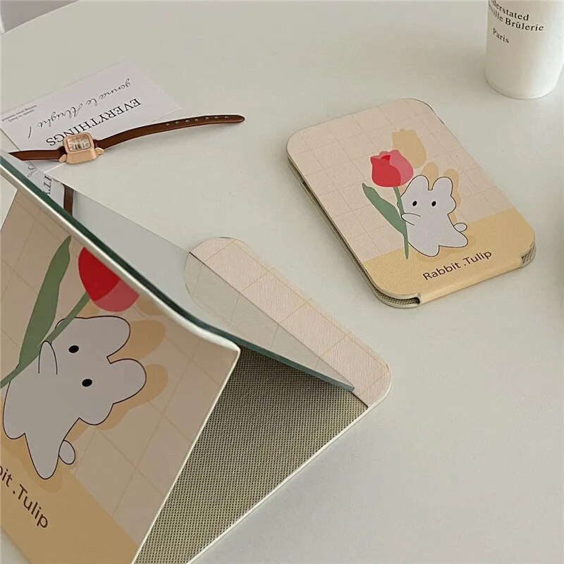 Modes sieviešu spoguļi INS meiteņu multfilma salokāms mazs spogulis grima spogulis studentu kopmītņu galddatora pārnēsājams pārģērbšanās spogulis