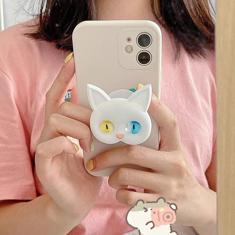 Alat za njegu kože Tip paste Prijenosno ogledalo za šminkanje Selfie Ring Ins Wind Stereoscopic 3D Cute Cat Maquiagem Ogledala za šminkanje