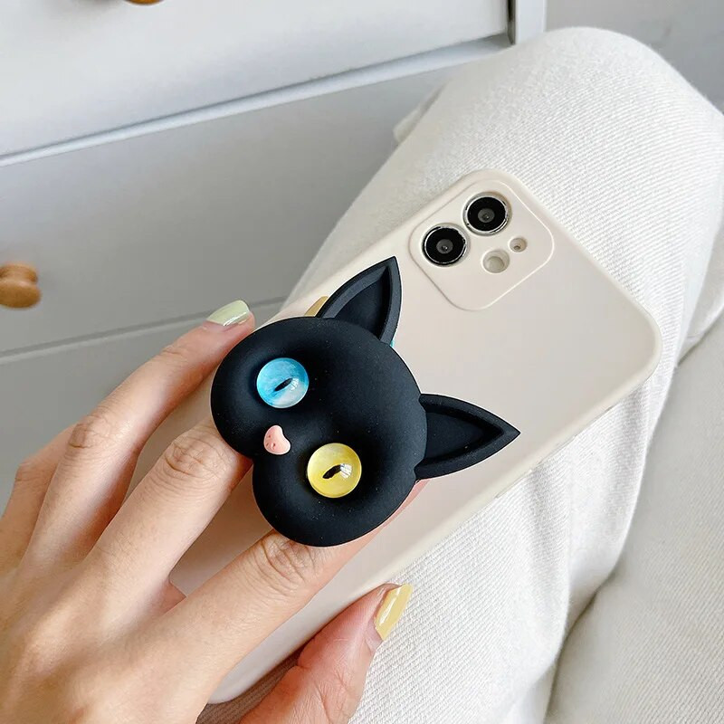 Alat za njegu kože Tip paste Prijenosno ogledalo za šminkanje Selfie Ring Ins Wind Stereoscopic 3D Cute Cat Maquiagem Ogledala za šminkanje