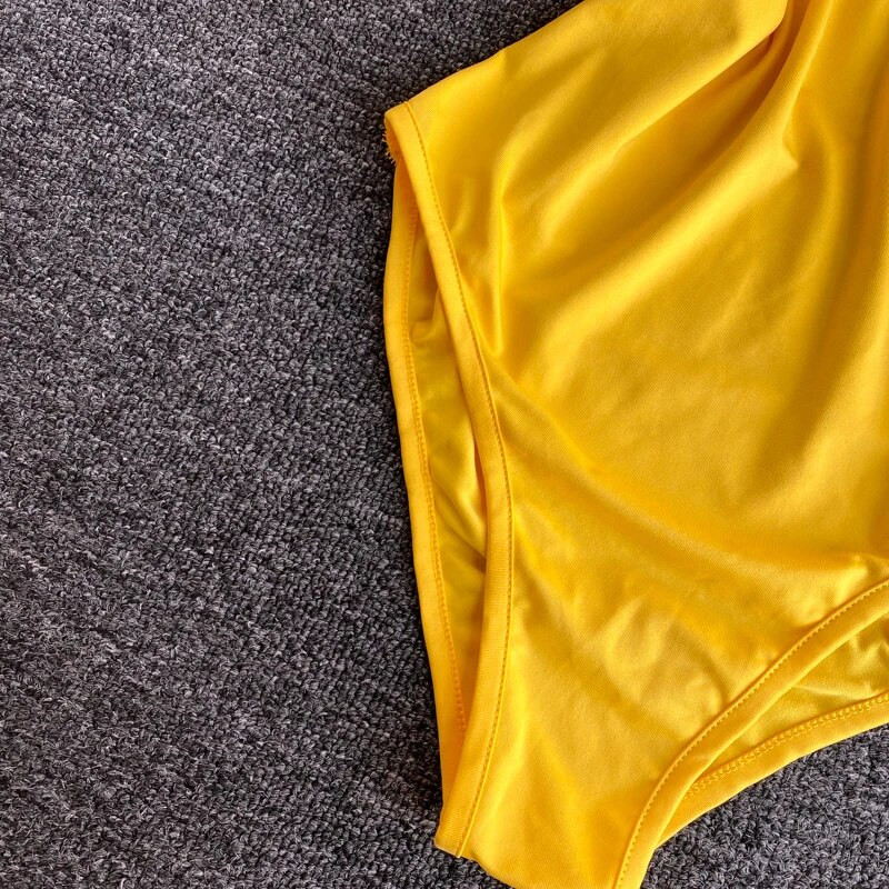 Ženske ljetne, tanke elastične hlače, korejski kombinezon s laticama s V izrezom, modni ležerni jednobojni ulični bodi