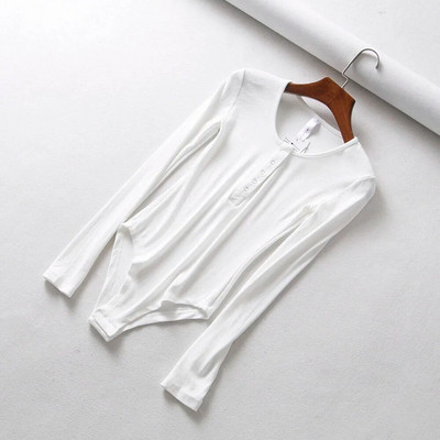 Seksi ženske tanke uske majice dugih rukava sa skrivenim gumbima Ženske hlače Ulična odjeća