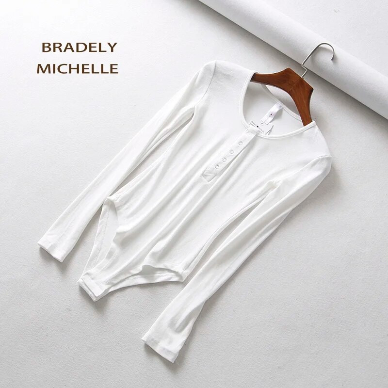 Seksi ženske tanke uske majice dugih rukava sa skrivenim gumbima Ženske hlače Ulična odjeća