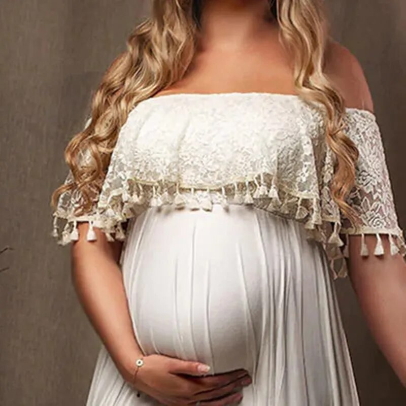 Trudničke haljine Rekviziti za fotografije Dugačka trudnička haljina bez ramena za trudnice Maxi haljina Dječji tuš Fotografiranje 2023.