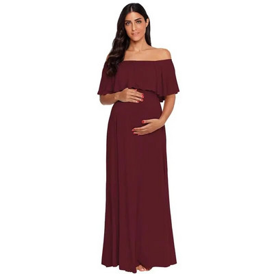 Ruffles Rasedatele Pikk Kleit õlgadest Raseduskleit Maxi Raseduskleit Mama Fotosessioon Rasedad riided