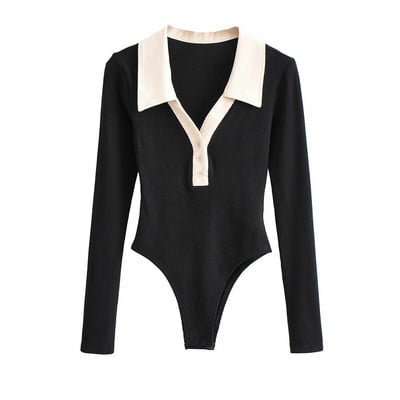 Elegantsed bodid Naiste pikkade varrukatega polokaelus, must pluus, moepüksid vabaaja kombinesoonid, elegantsed komplektid, naiste kombinesoonid 2023