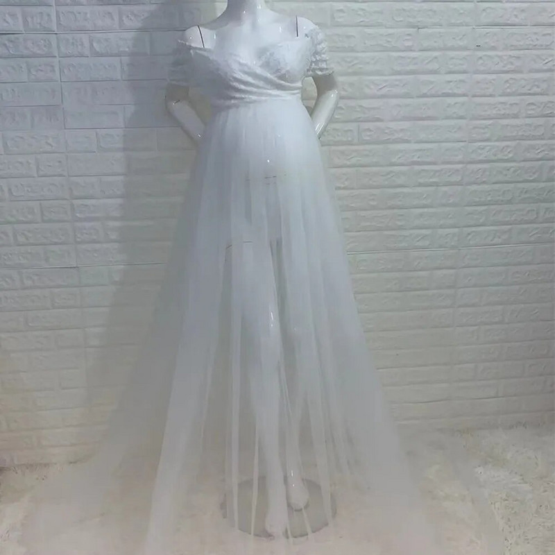 Jaunas garās grūtniecības un dzemdību fotografēšanas rekvizītus grūtniecības kleitu fotografēšanai grūtnieču kleitas fotosesijai grūtniecēm, mežģīņu kleita 2023