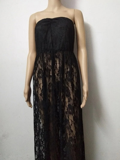 Ženske rekviziti za fotografiranje Seksi trudnička haljina bez rukava bez naramenica Čipkana maksi trudnička haljina za fotografiranje