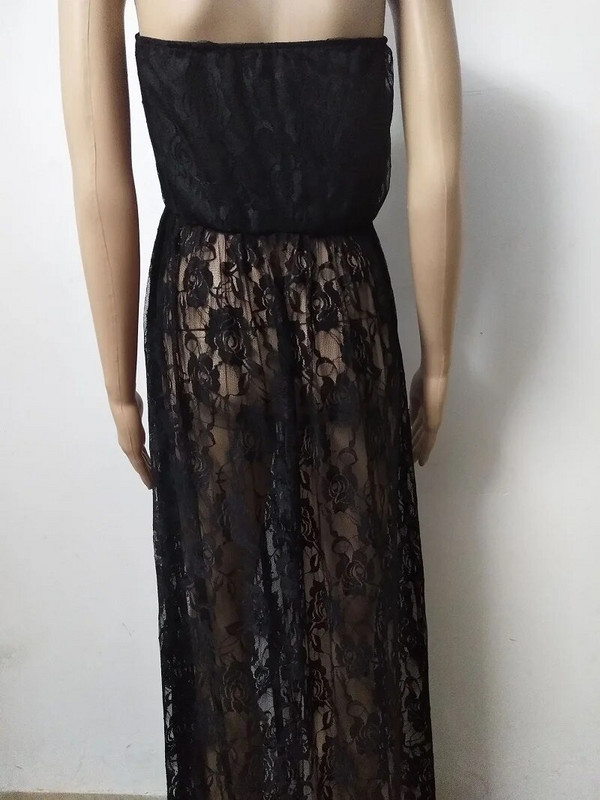 Ženske rekviziti za fotografiranje Seksi trudnička haljina bez rukava bez naramenica Čipkana maksi trudnička haljina za fotografiranje