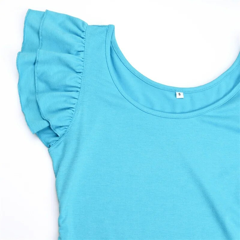 Trudnička haljina, ljetna haljina s volanima i rukavima s bočnim naborima, trudničke haljine za novorođenče, Odjeća za trudnice za fotografije