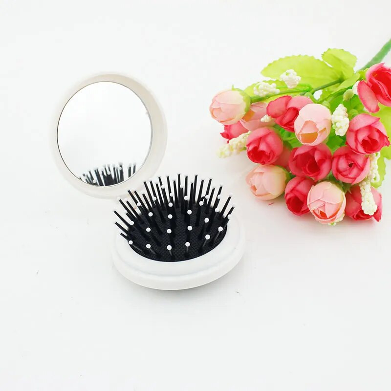 Youhaken Flying Maslačak Putna torbica Džepno ogledalo s češljem za masažu Sklopivo Ručno ogledalo za šminkanje za kozmetičku upotrebu