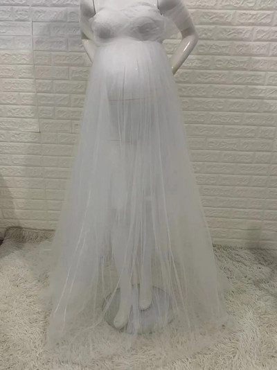 Terhes női kismama, váll nélküli maxi ruha sifon Flowy Photography Photo Shoot Baby Shower hosszú ruha menyasszonyi parti ruha