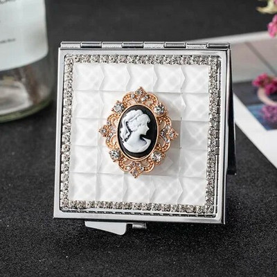 Mini džepno kozmetičko ogledalo za šminkanje, dvostrano sklopivo ručno kompaktno ogledalo za šminkanje Ljepota, Veleprodaja poklona za zabave Pokloni Suveniri