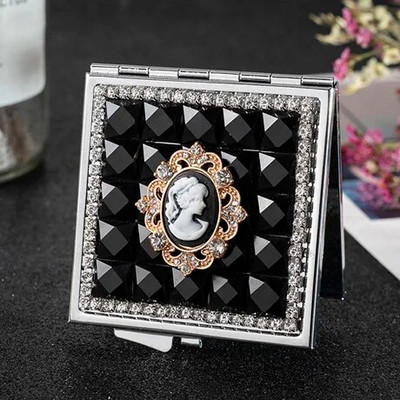 Mini džepno kozmetičko ogledalo za šminkanje, dvostrano sklopivo ručno kompaktno ogledalo za šminkanje Ljepota, Veleprodaja poklona za zabave Pokloni Suveniri