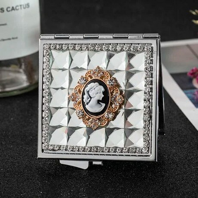 Mini džepno kozmetičko ogledalo za šminkanje, dvostrano sklopivo ručno kompaktno ogledalo za šminkanje Ljepota, Veleprodaja poklona za zabave Pokloni Suveniri